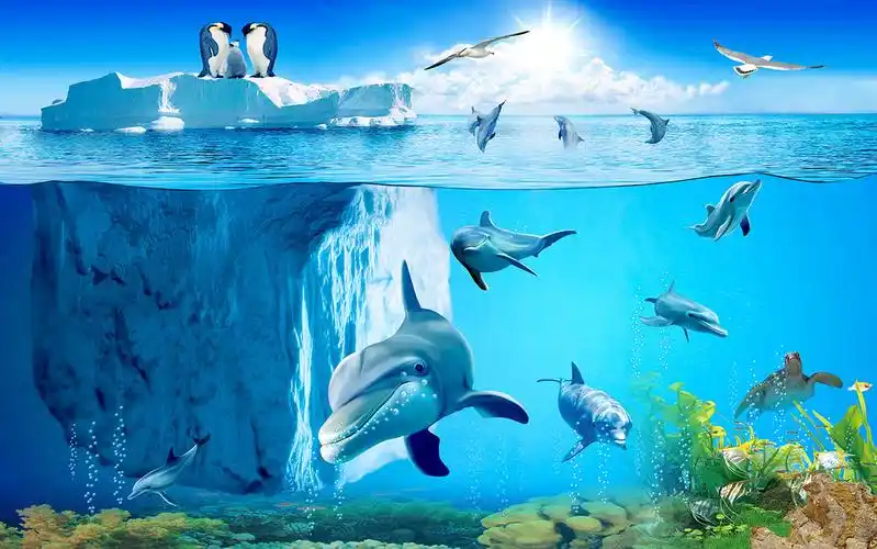 3d立体海底世界背景墙