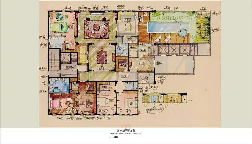 【第八期-住宅平面优化】一个480m顶层豪宅13个方案 投票奖db