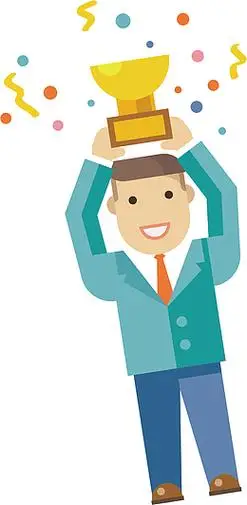 矢量图获奖的男孩