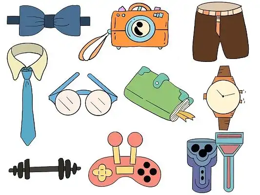 生活用品父亲节物品套图礼物png素材