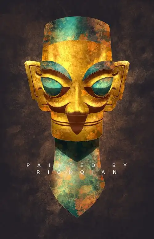 三星堆遗址青铜人像