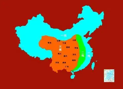 标示三线位置,三线发展重点区域等.