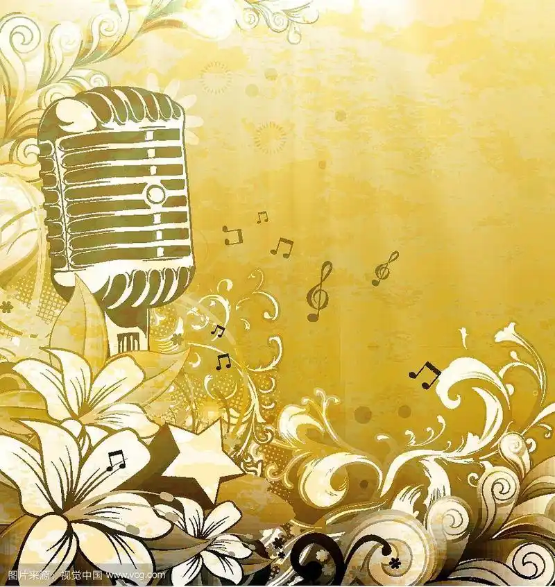 带有麦克风的矢量音乐会海报