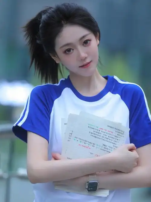 校服ootd蓝白校服定格的是整个青春的回忆