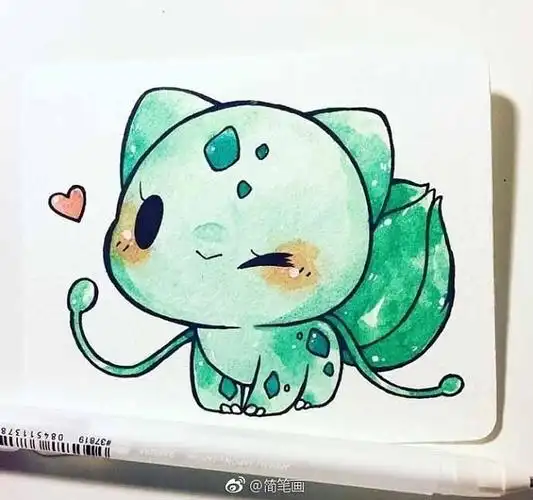 超萌q版宠物小精灵简笔画insbirduyen67手帐素材插画手绘简笔画67