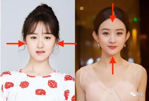 所以袁冰妍偏长的中下庭就奠定了成熟的大方向,在同款发型下