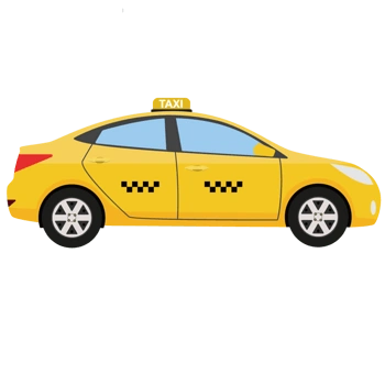 矢量卡通出租车的士素材