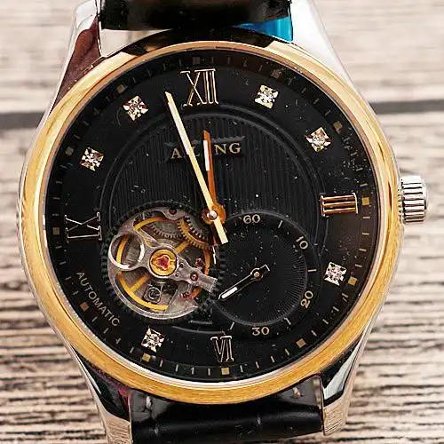 全自动机械表超薄男士表防水真皮手表a3