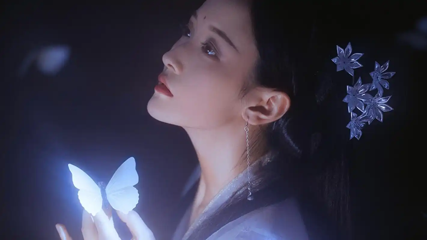 古装美女朦胧光影高清桌面壁纸