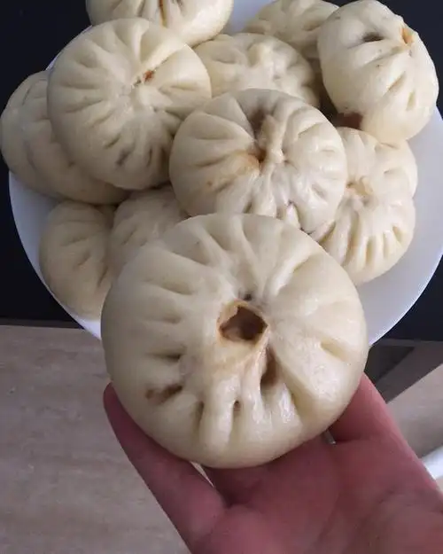 肥嘟嘟左右卫门做的鲜美多汁的洋葱牛肉包子