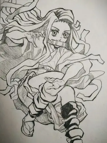 原图属于官方,祢豆子属于鳄鱼,渣画属于我