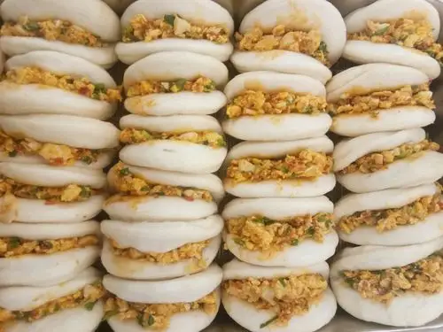 大食堂早餐菜品照片