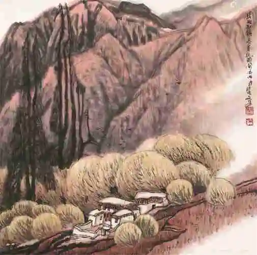 王文芳1990年作杨柳知秋镜片设色纸本