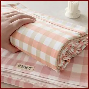 无印风全棉老粗布单床单纯棉简约学生宿舍被单双人加大床单三件套