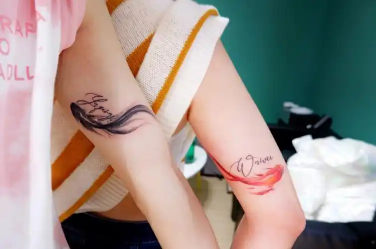 情侣纹身金鱼77名字字母