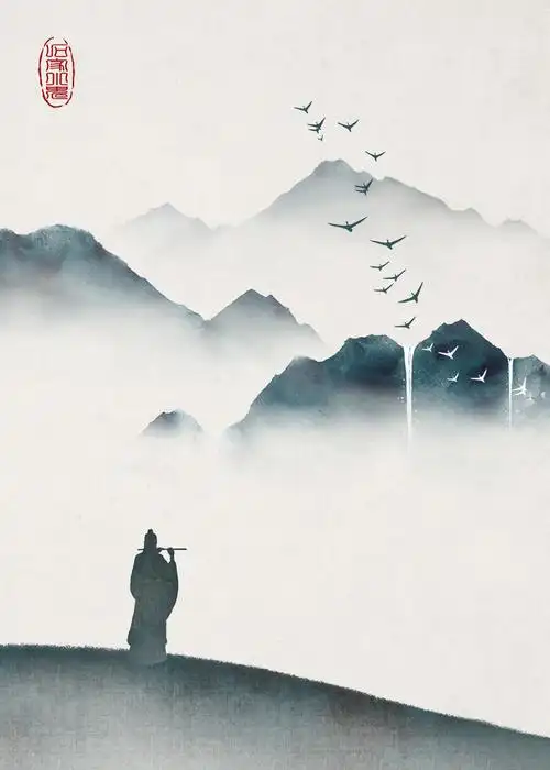 【古风山水画】我见青山多妩媚,料青山见我应如是.