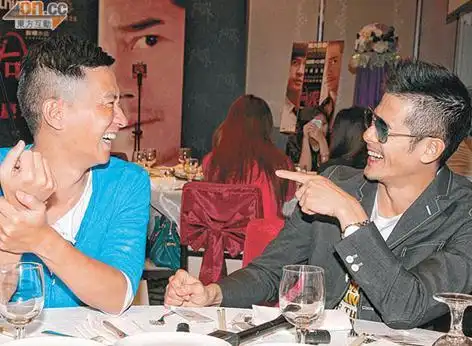 张家辉与郭富城出席电影庆功宴