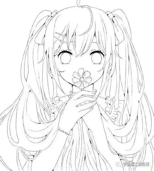 动漫线稿临摹素材高清动漫线稿新手临摹图片