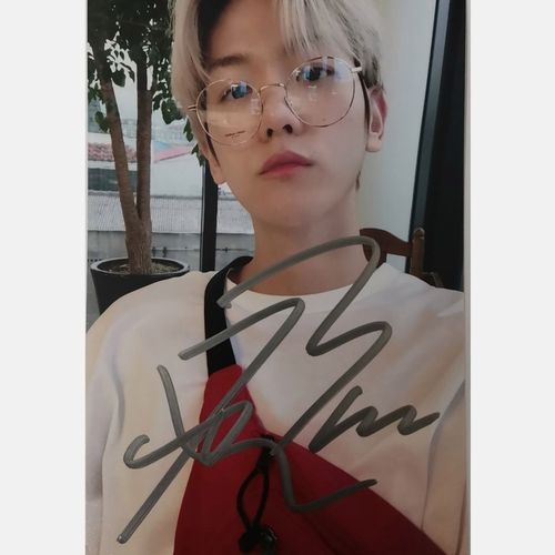 exo边伯贤亲笔签名照周边明信片应援七夕送情侣朋友闺蜜毕业礼物