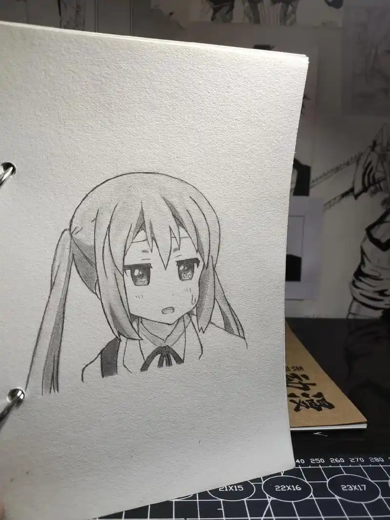 阿梓喵绘画过程 #轻音少女 #中野梓 #绘画 #简笔画 - 抖音