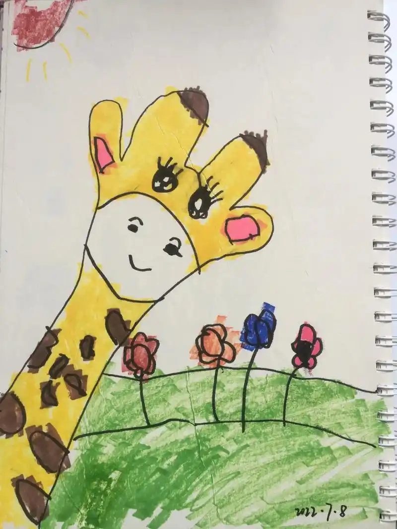 爱画画的小朋友暑假即将结束多宝假期绘画作品汇总