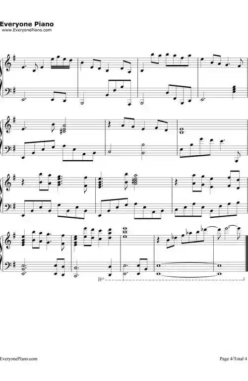 《铁血丹心》完美演奏版钢琴谱_罗文甄妮_83版射雕英雄传op