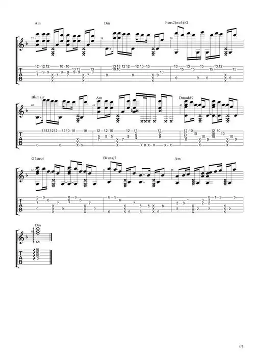 careless whisper(无心快语)(sam版)吉他谱(图片谱)_wham!