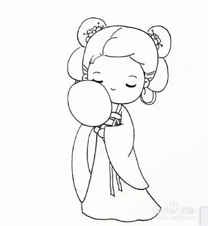 简笔画q版漂亮的公主儿童简笔画童话公主简笔画简单又漂亮公主简笔画