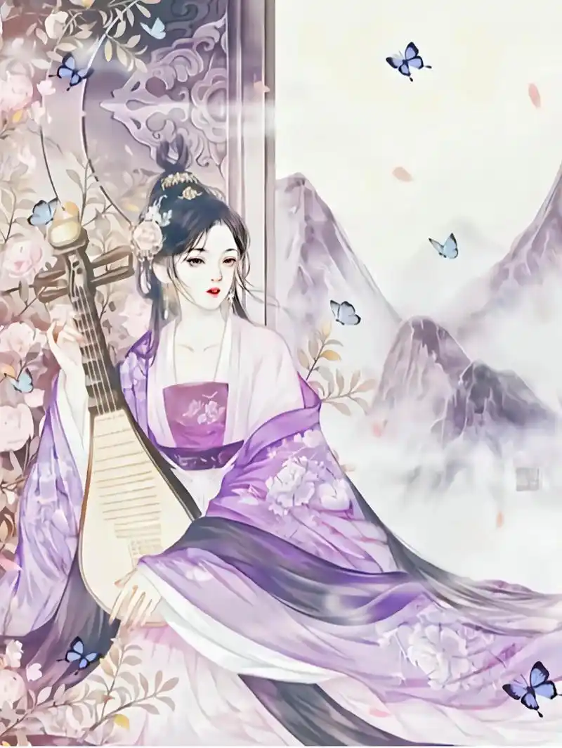 古风诗词 古风美女手绘 绝绝子