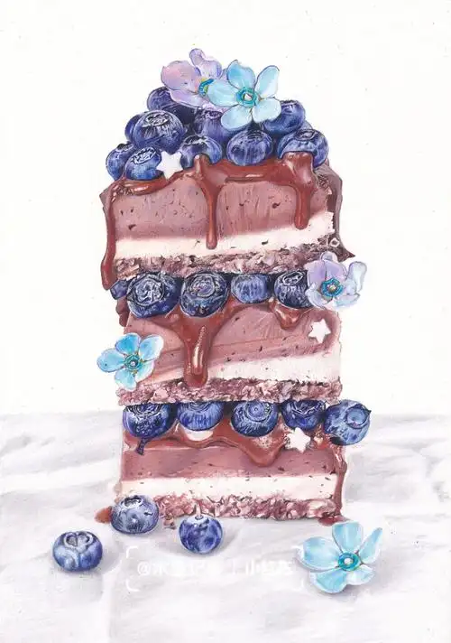 心情不好的时候多吃甜品98#彩铅手绘  #彩铅  #彩铅绘画  #彩铅画