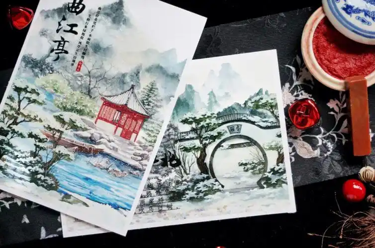 古风拼贴四季庭院冬76