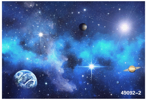 ktv吊顶天花板宇宙太空壁画酒店酒吧网咖工装墙纸3d梦幻星空壁布