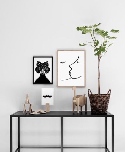 北欧风玄关海报画芯打印简约现代线条抽象装饰画心图片微喷定制