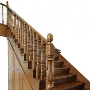 楼梯栏杆扶手实木成都图片