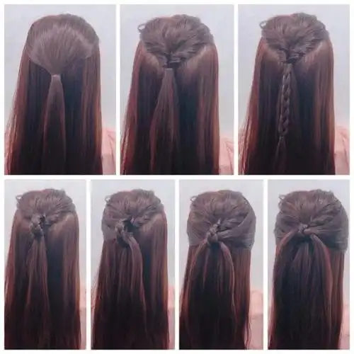 搜罗给长直发女性的10种公主头编发让直发的魅力发挥到极点