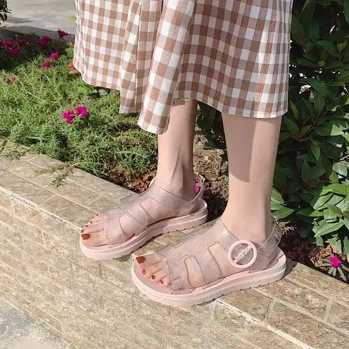 凉鞋女夏平底软妹