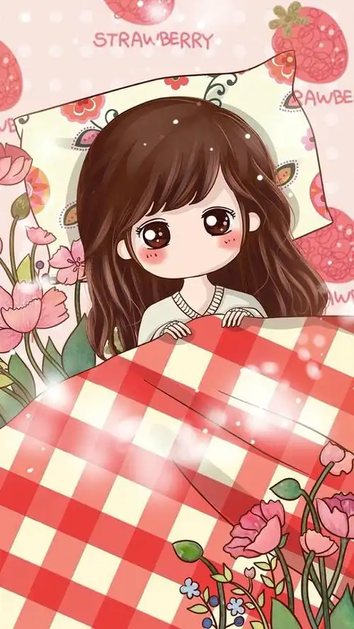 可爱的小薇头像美图女生壁纸锁屏萌萌图插画