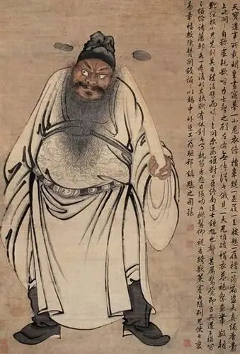 钟馗像立轴设色纸本