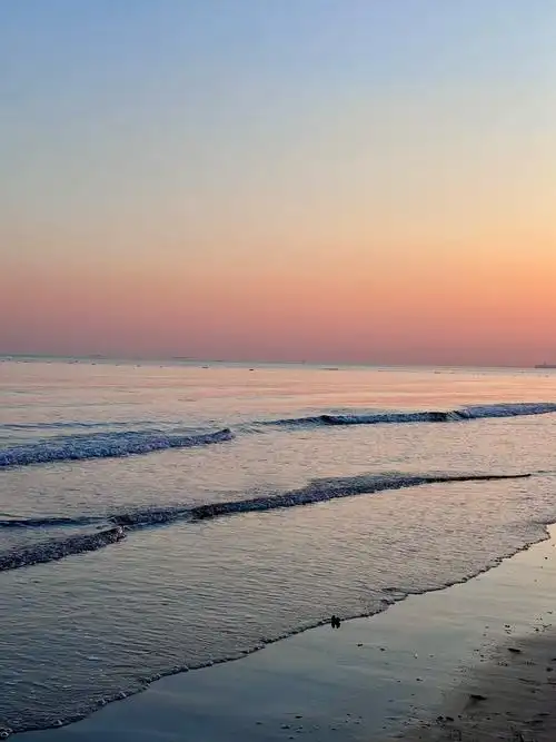 冬天石老人沙滩落日晚霞太好拍了!