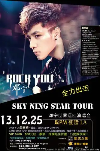 某明星演唱会海报