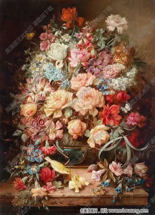 古典油画花卉图片77高清下载