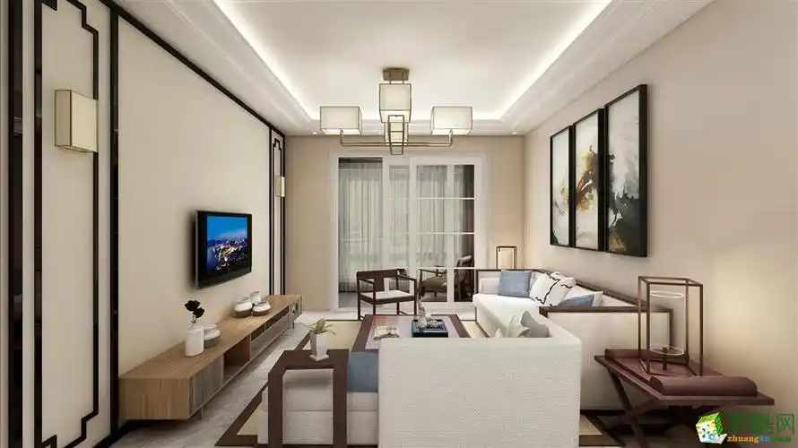 >> 【艺合装饰】迪亚上郡100平方新中式风格装修效果图