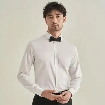 【意大利进口leggiuno】纯棉白色男士衬衫长袖正装商务休闲衬衣秋 本