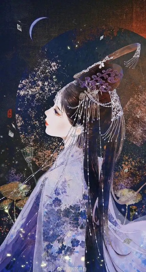 衣着华美色彩靓丽禅意古风女子