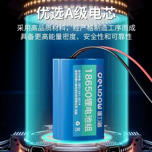 【德力普18650锂电池:大容量进口电芯 带智能ic保护板】图文介绍,现价