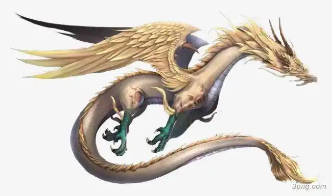 3d应龙png素材透明免抠图片卡通手绘