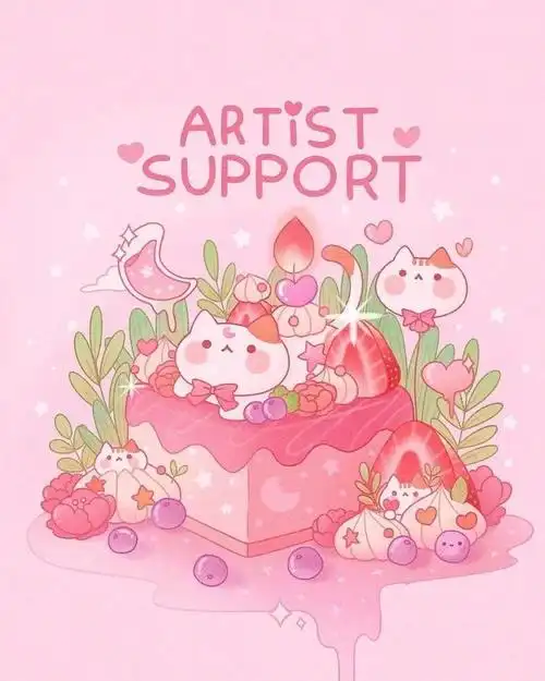 超可爱唯美卡通少女心插画图片