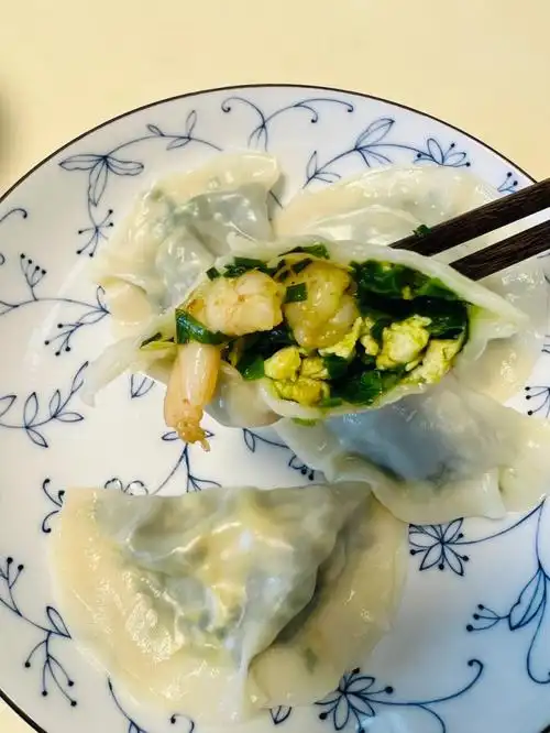 韭菜鸡蛋虾仁饺子太鲜了