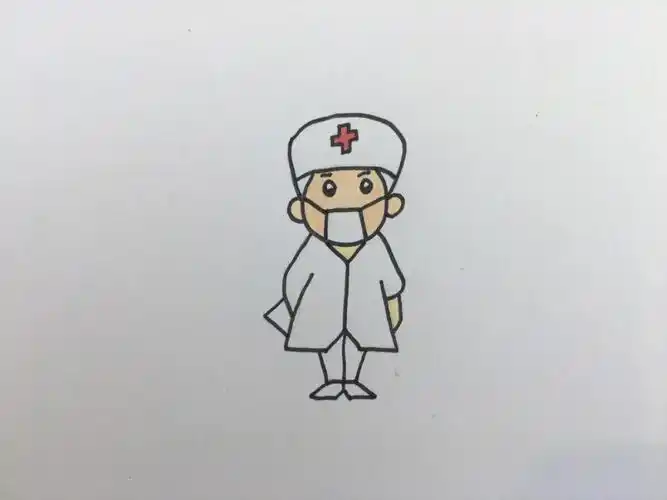 马克笔医生简笔画
