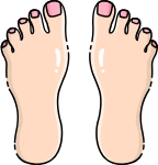 脚丫脚脚趾脚板卡通